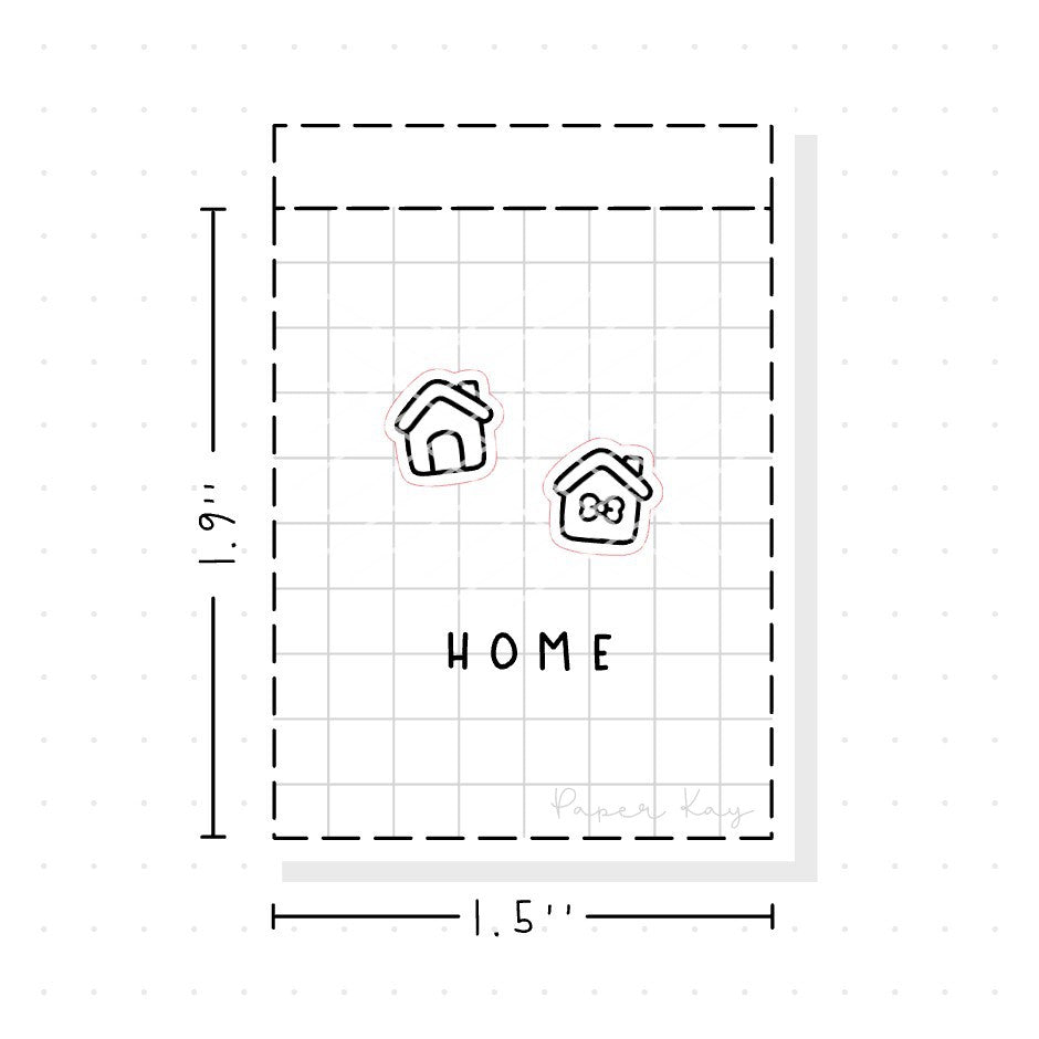 (PM011) House - Tiny Minimal Icon Stickers