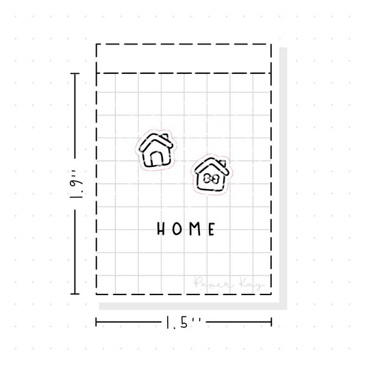 (PM011) House - Tiny Minimal Icon Stickers