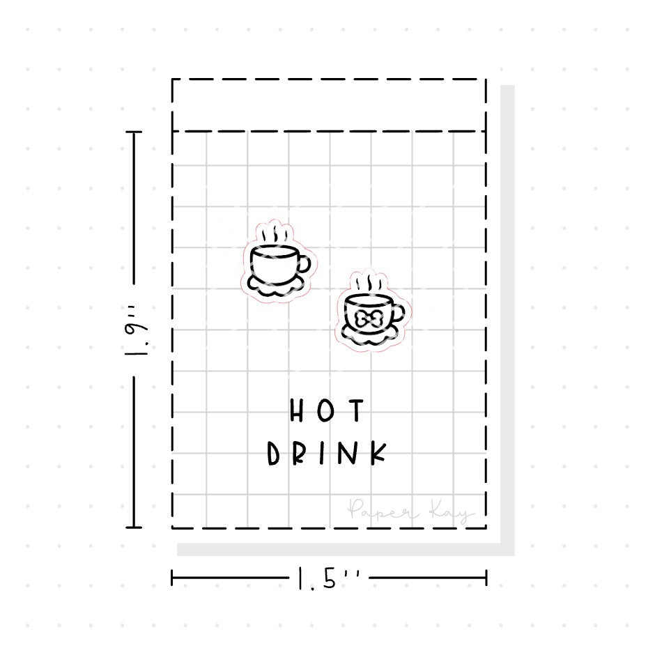 (PM014) Hot Mug / Cup - Tiny Minimal Icon Stickers