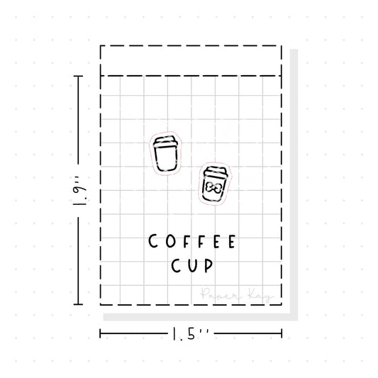 (PM015) Coffee Drink - Tiny Minimal Icon Stickers