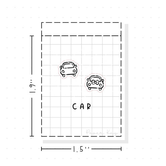 (PM018) Car / Driving - Tiny Minimal Icon Stickers
