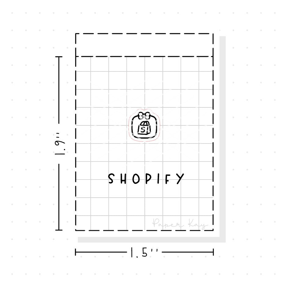 (PM027) Shopify / Shopping - Tiny Minimal Icon Stickers