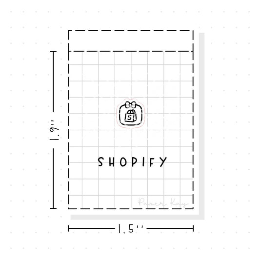 (PM027) Shopify / Shopping - Tiny Minimal Icon Stickers