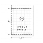 (PM028) Speech Bubble / Message - Tiny Minimal Icon Stickers
