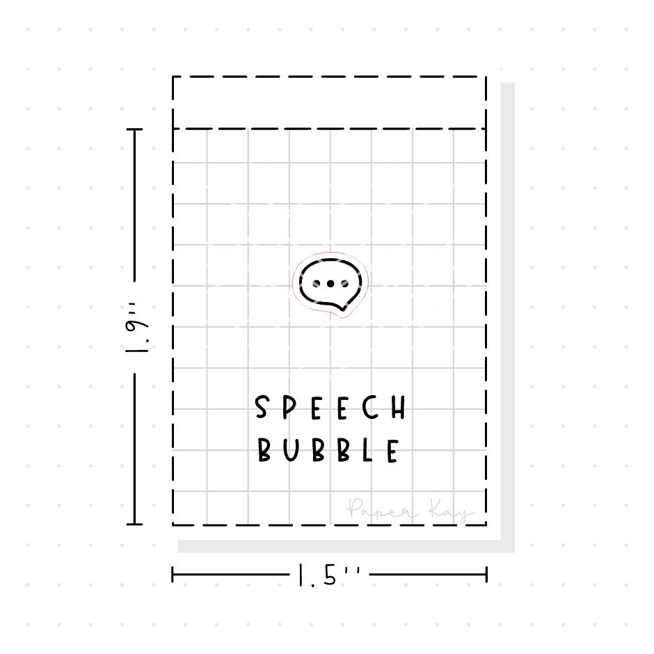 (PM028) Speech Bubble / Message - Tiny Minimal Icon Stickers