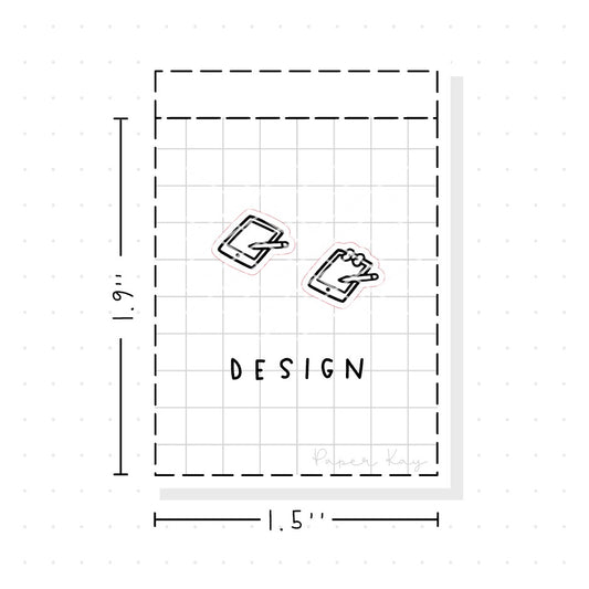 (PM032) Tablet / Design - Tiny Minimal Icon Stickers