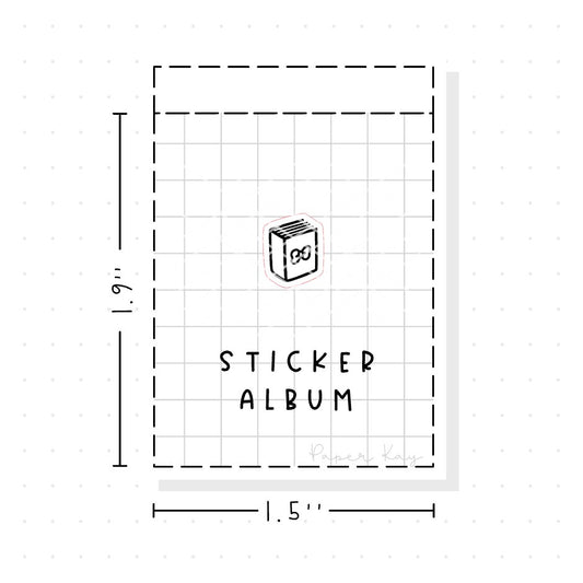 (PM039) Sticker Album / Book - Tiny Minimal Icon Stickers