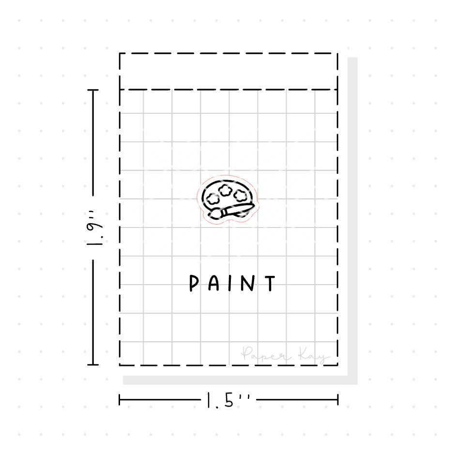 (PM040) Painting / Art - Tiny Minimal Icon Stickers