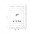 (PM041) Pencil / Drawing - Tiny Minimal Icon Stickers