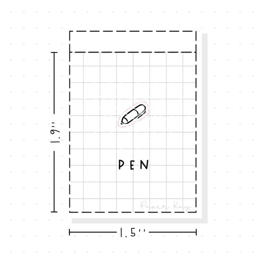 (PM043) Pen / Writing - Tiny Minimal Icon Stickers