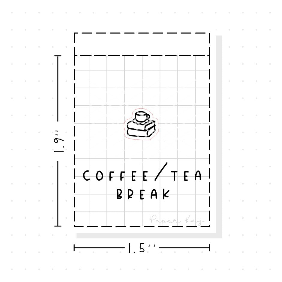 (PM047) Drink / Reading Break - Tiny Minimal Icon Stickers