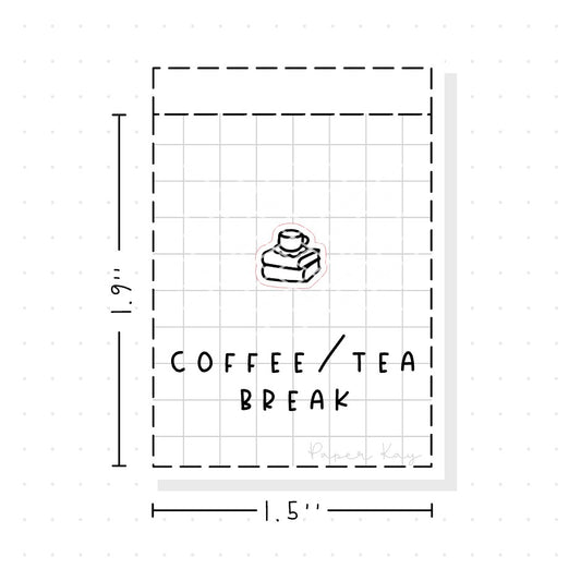 (PM047) Drink / Reading Break - Tiny Minimal Icon Stickers