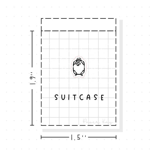 (PM049) Suitcase / Packing - Tiny Minimal Icon Stickers