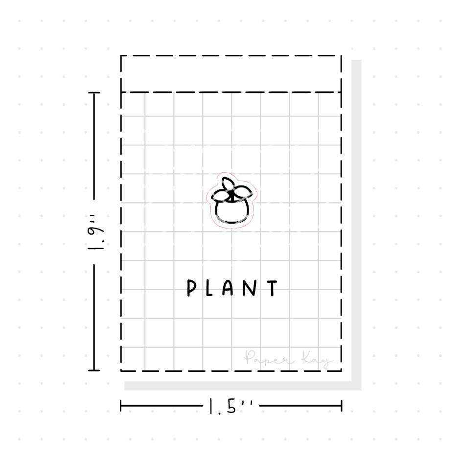 (PM052) Plant / Succulent - Tiny Minimal Icon Stickers