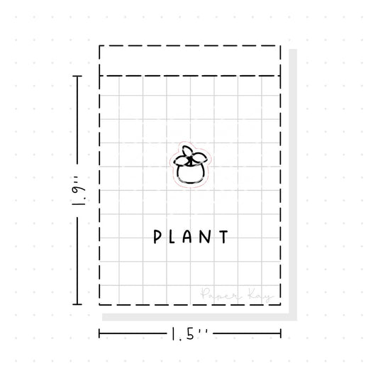 (PM052) Plant / Succulent - Tiny Minimal Icon Stickers