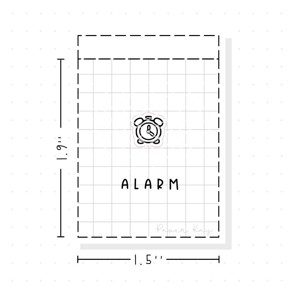 (PM056) Alarm Clock / Timer - Tiny Minimal Icon Stickers
