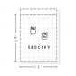 (PM058) Food Shopping / Grocery - Tiny Minimal Icon Stickers