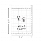 (PM059) Wine Glass / Alcohol - Tiny Minimal Icon Stickers