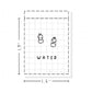 (PM060) Water Bottle / Drink - Tiny Minimal Icon Stickers