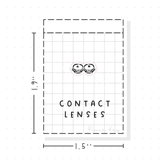 (PM063) Contact Lenses / Opticians - Tiny Minimal Icon Stickers