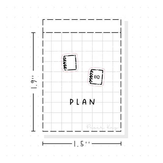 (PM067) Rings/Disc Planner - Tiny Minimal Icon Stickers