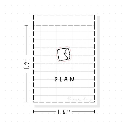 (PM068) Cloud Planner - Tiny Minimal Icon Stickers