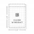 (PM077) Clean Windows - Tiny Minimal Icon Stickers