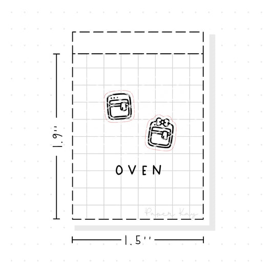 (PM081) Oven - Tiny Minimal Icon Stickers