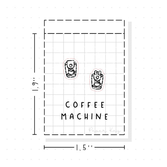 (PM083) Coffee Machine - Tiny Minimal Icon Stickers