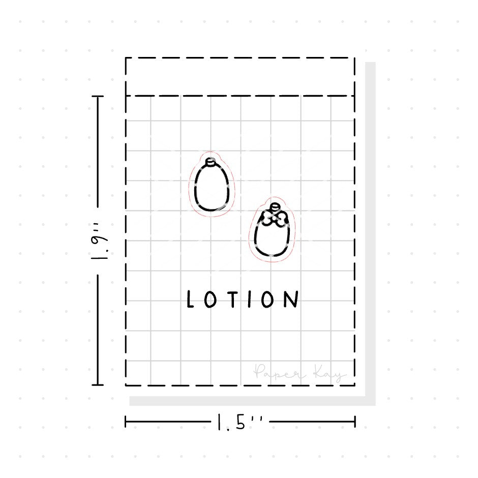 (PM086) Moisturiser - Tiny Minimal Icon Stickers