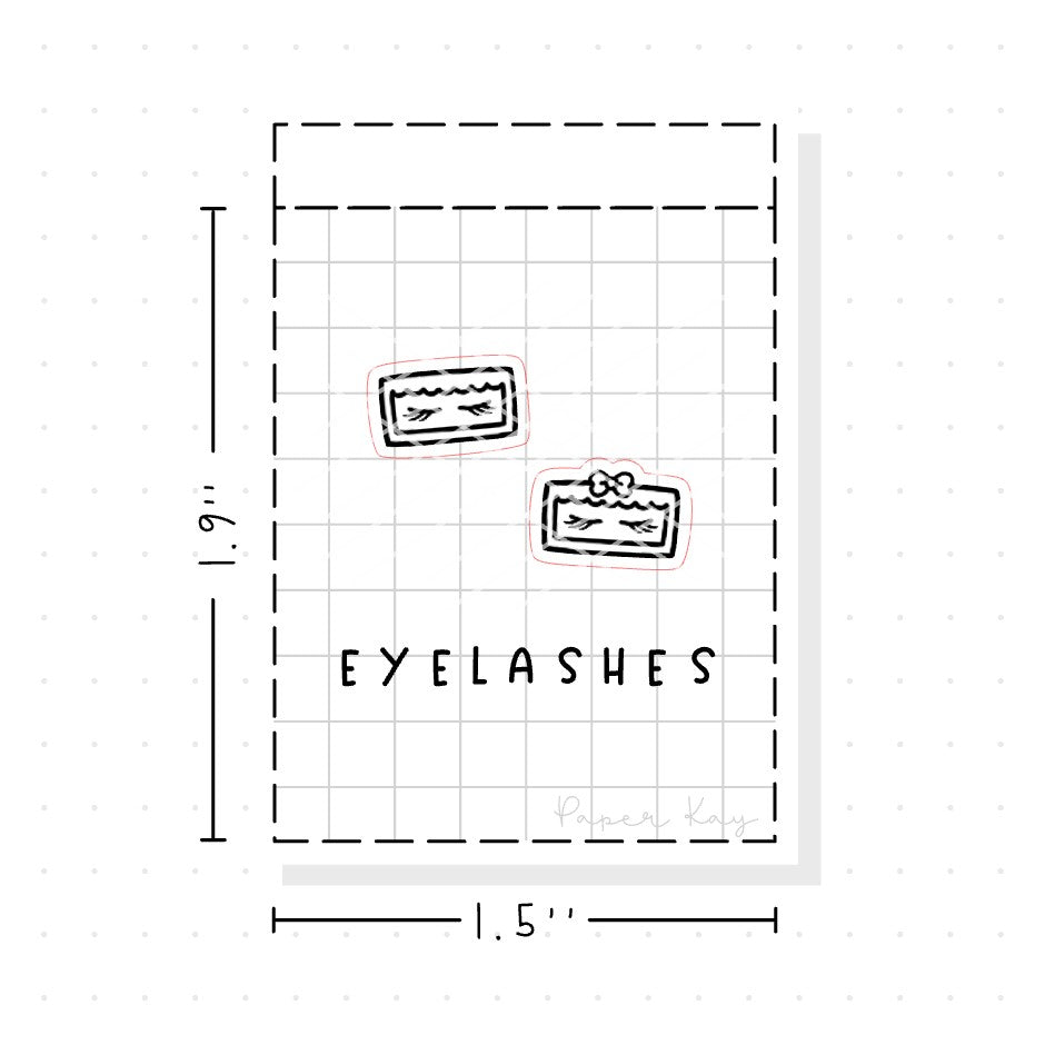 (PM087) Lashes - Tiny Minimal Icon Stickers