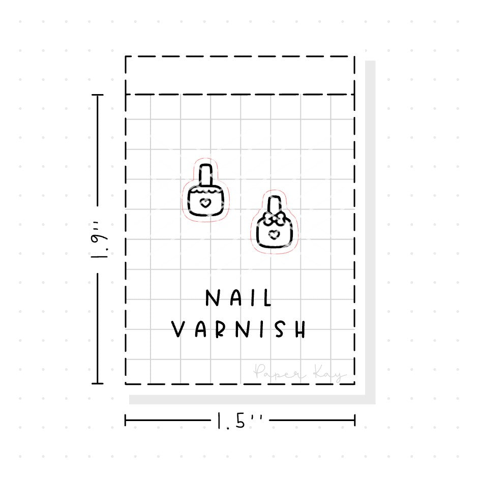 (PM088) Nail Polish - Tiny Minimal Icon Stickers