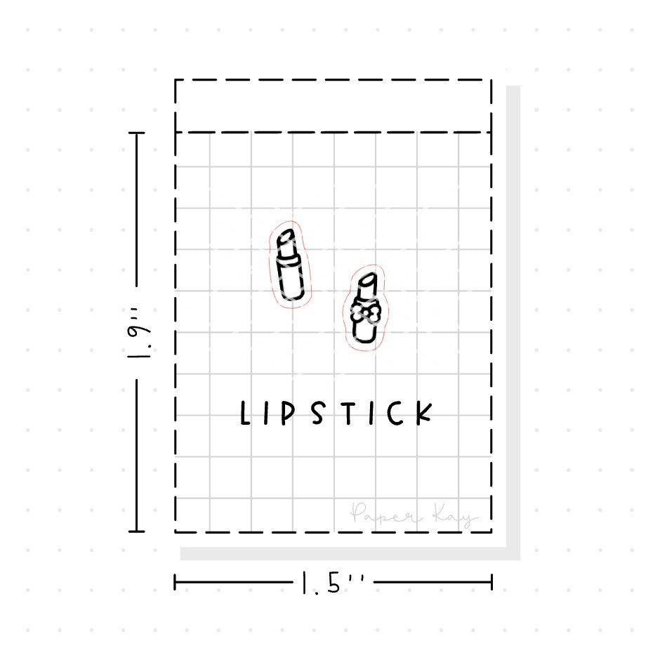 (PM089) Lipstick - Tiny Minimal Icon Stickers