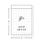 (PM092) Hair Dryer - Tiny Minimal Icon Stickers