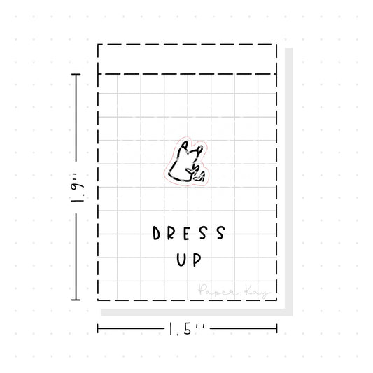 (PM093) Dress Up - Tiny Minimal Icon Stickers