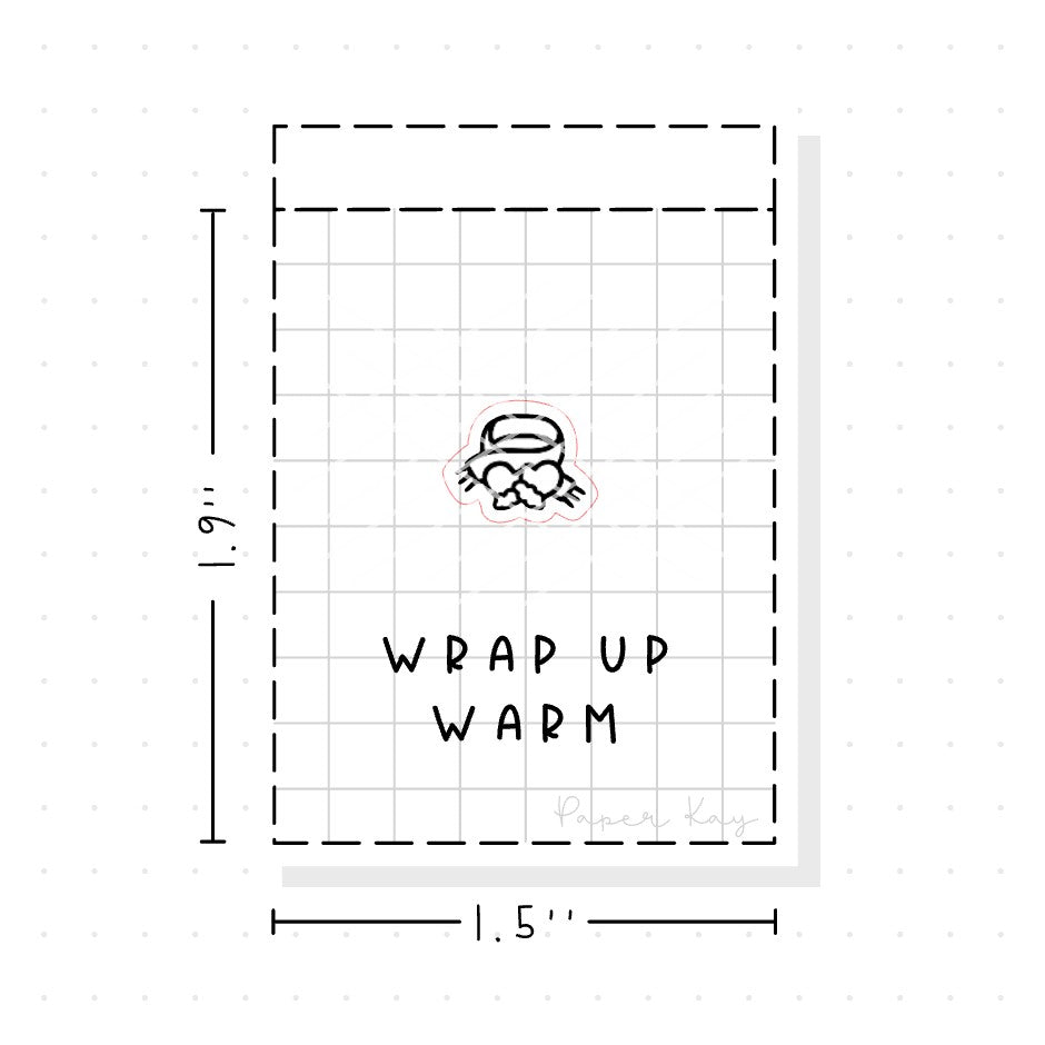 (PM094) Scarf and Gloves - Tiny Minimal Icon Stickers