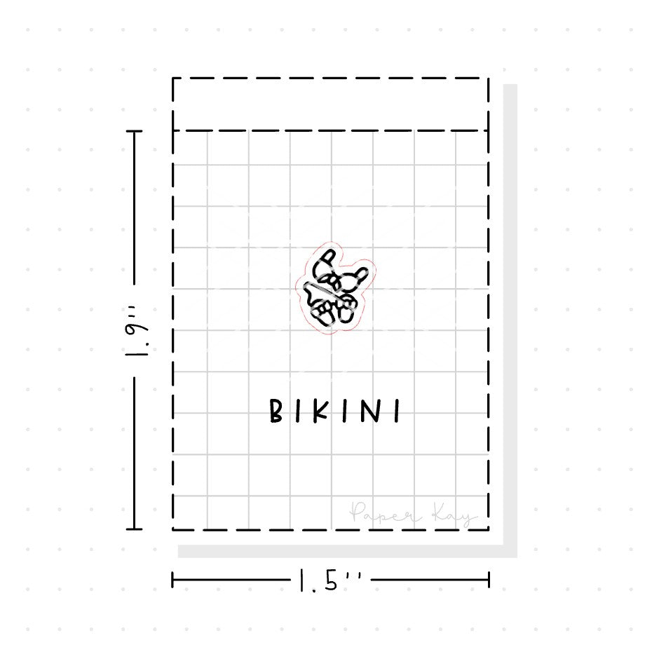 (PM095) Swimsuit - Tiny Minimal Icon Stickers