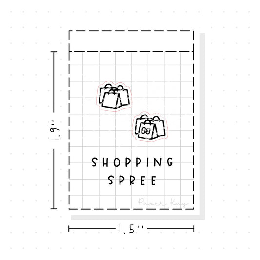 (PM097) Shopping - Tiny Minimal Icon Stickers