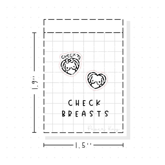 (PM102) Breast Checkup - Tiny Minimal Icon Stickers