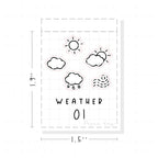 (PM104) Weather 01 - Tiny Minimal Icon Stickers