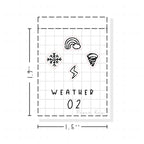 (PM105) Weather 02 - Tiny Minimal Icon Stickers