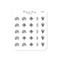 (PM105) Weather 02 - Tiny Minimal Icon Stickers