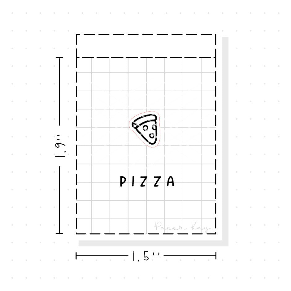 (PM106) Pizza - Tiny Minimal Icon Stickers