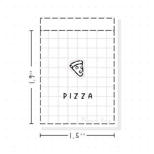 (PM106) Pizza - Tiny Minimal Icon Stickers