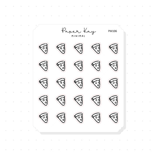 (PM106) Pizza - Tiny Minimal Icon Stickers