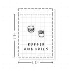 (PM107) Burgers and Fries - Tiny Minimal Icon Stickers