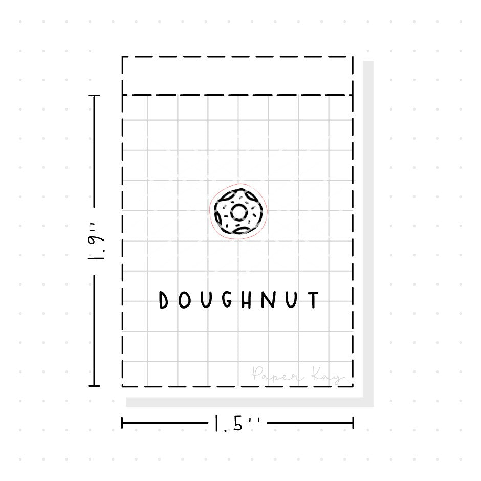 (PM109) Doughnut - Tiny Minimal Icon Stickers