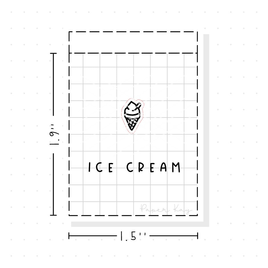 (PM111) Ice Cream - Tiny Minimal Icon Stickers