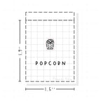 (PM112) Popcorn - Tiny Minimal Icon Stickers
