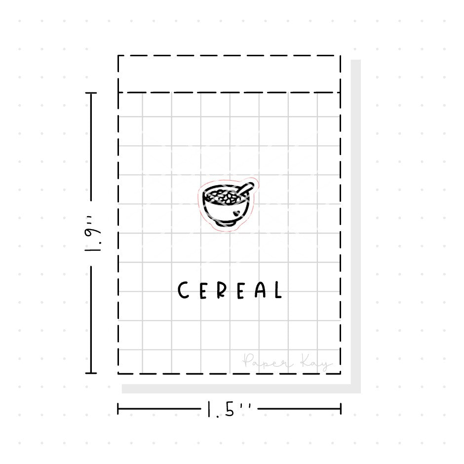 (PM116) Cereal - Tiny Minimal Icon Stickers